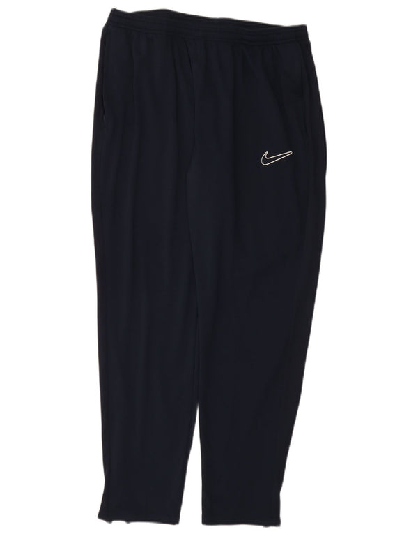 Nike Mens Dri Fit Tracksuit Trousers 2XL Navy Blue Polyester