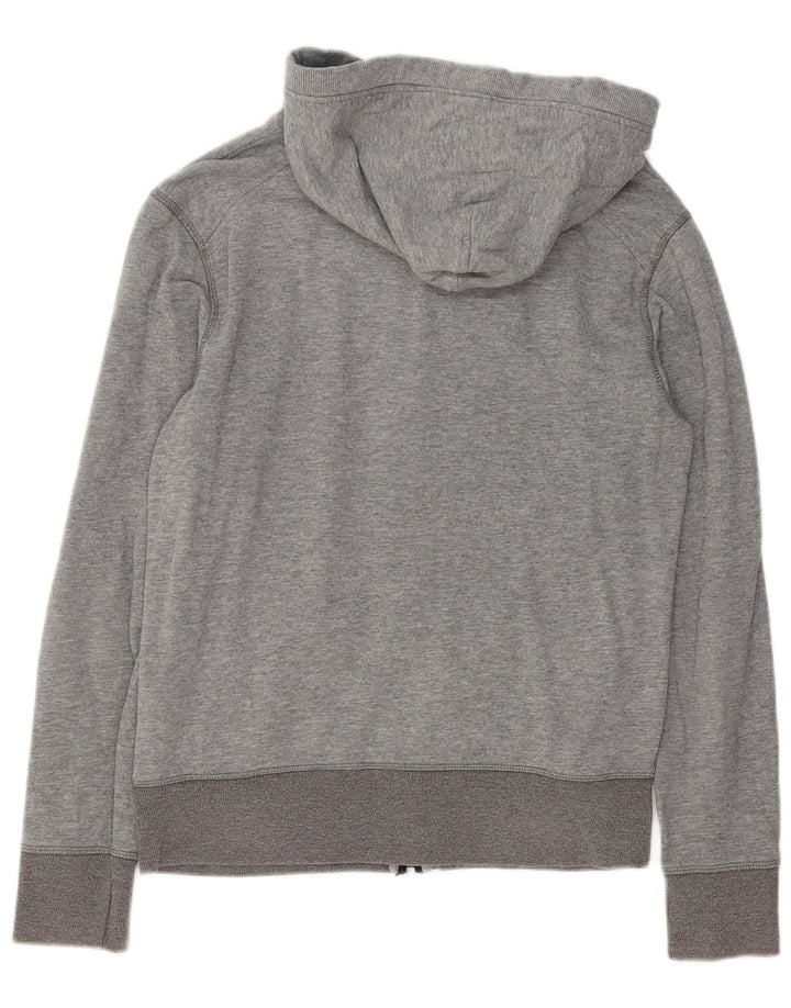 JACK & JONES Mens Graphic Zip Hoodie Sweater Small Grey Flecked