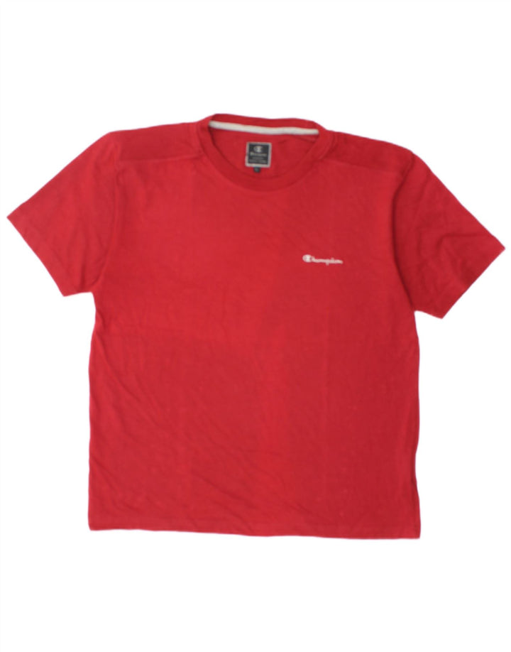 Champion Mens T-Shirt Top Large Red Cotton
