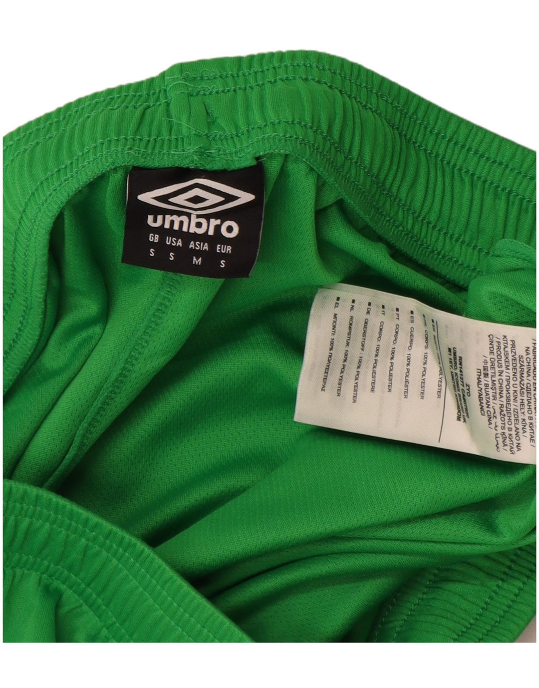 Umbro Mens Sport Shorts Small Green Polyester
