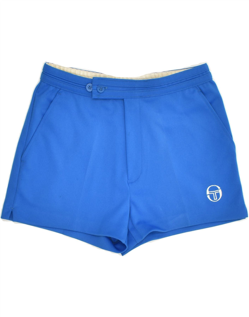 SERGIO TACCHINI Womens Chino Shorts IT 44 Medium W28 Blue Polyester | Vintage Sergio Tacchini | Thrift | Second-Hand Sergio Tacchini | Used Clothing | Messina Hembry 