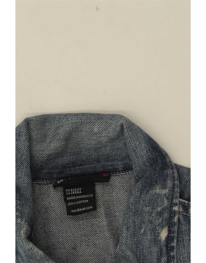 Diesel Mens Denim Gilet UK 40 Large Blue Cotton