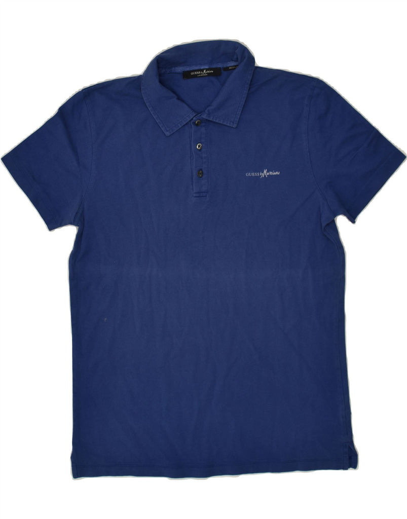 GUESS BY MARCIANO Mens Regular Fit Polo Shirt Medium Navy Blue Cotton | Vintage Guess By Marciano | Thrift | Second-Hand Guess By Marciano | Used Clothing | Messina Hembry 