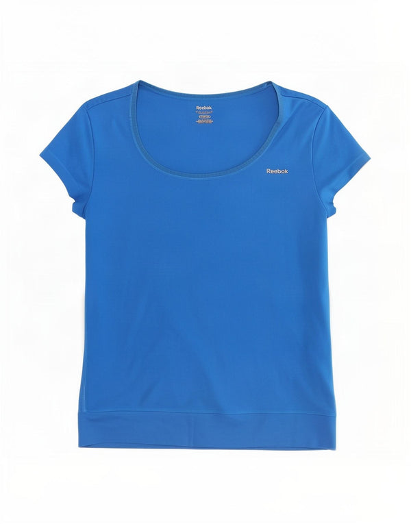 Reebok Womens T-Shirt Top UK 8/10 Small Blue Polyester
