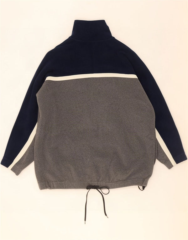 Campagnolo Mens Zip Neck Fleece Jumper Medium Grey Colourblock Polyester