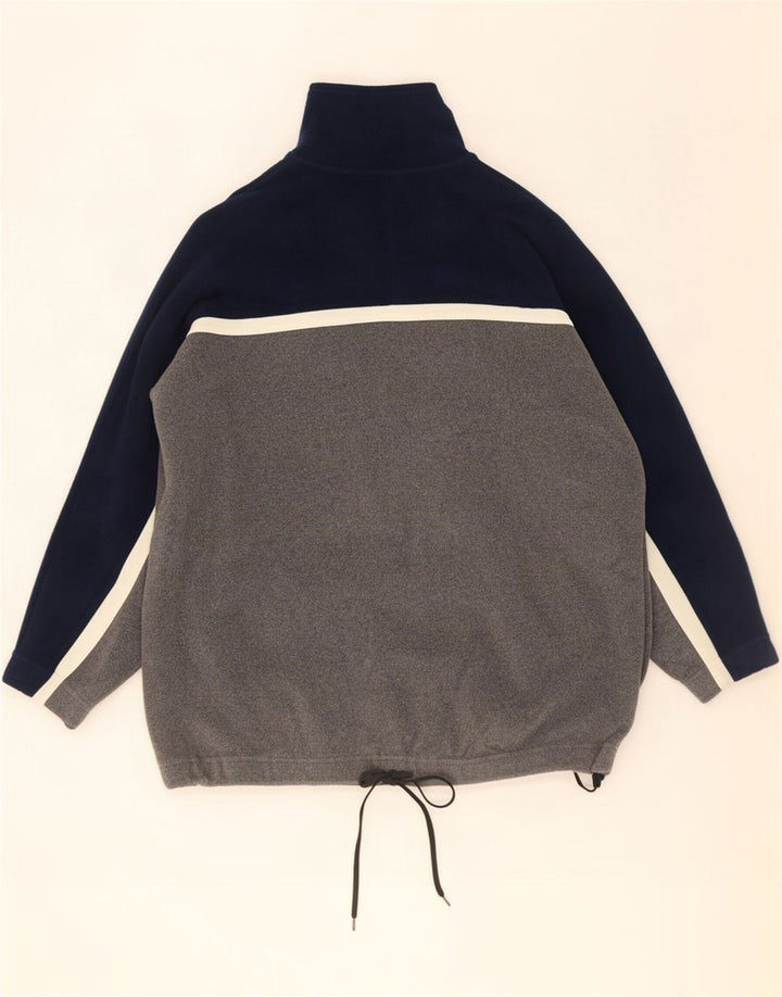 Campagnolo Mens Zip Neck Fleece Jumper Medium Grey Colourblock Polyester