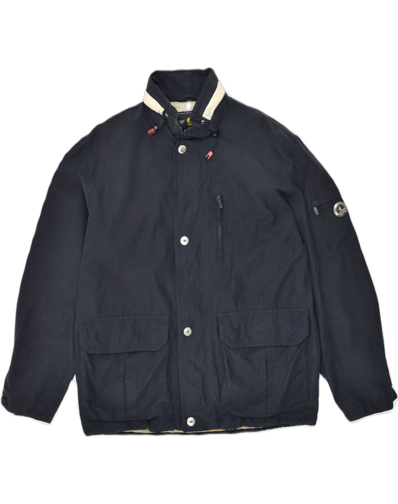 NAVIGARE Mens Utility Jacket UK 40 Large Navy Blue Cotton | Vintage Navigare | Thrift | Second-Hand Navigare | Used Clothing | Messina Hembry 