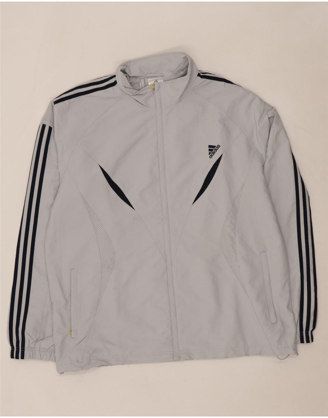 ADIDAS Mens Clima 365 Rain Jacket UK 42 XL Grey Colourblock Polyester