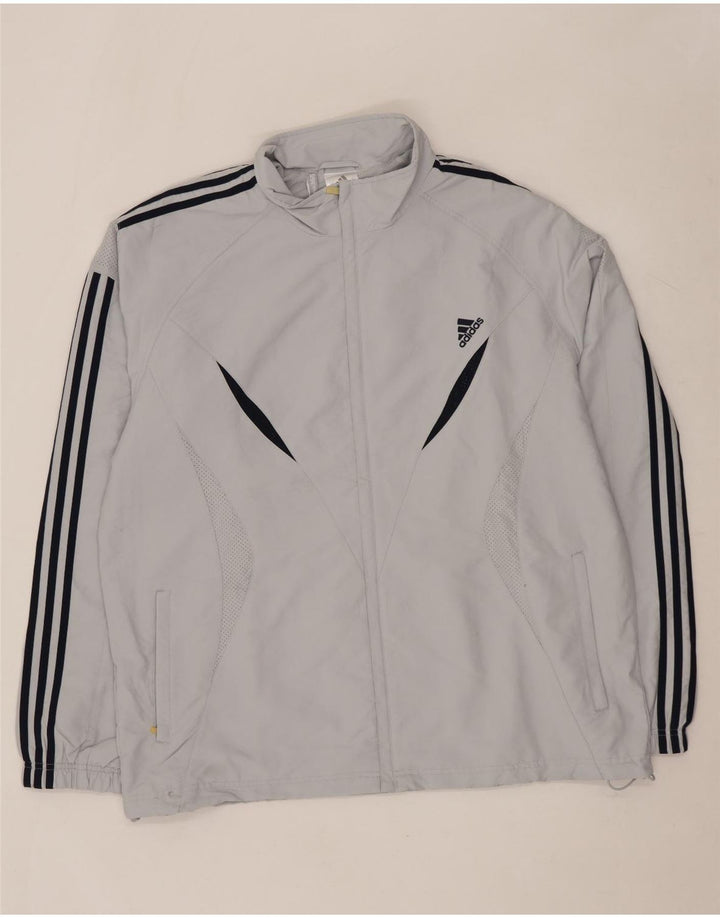 ADIDAS Mens Clima 365 Rain Jacket UK 42 XL Grey Colourblock Polyester