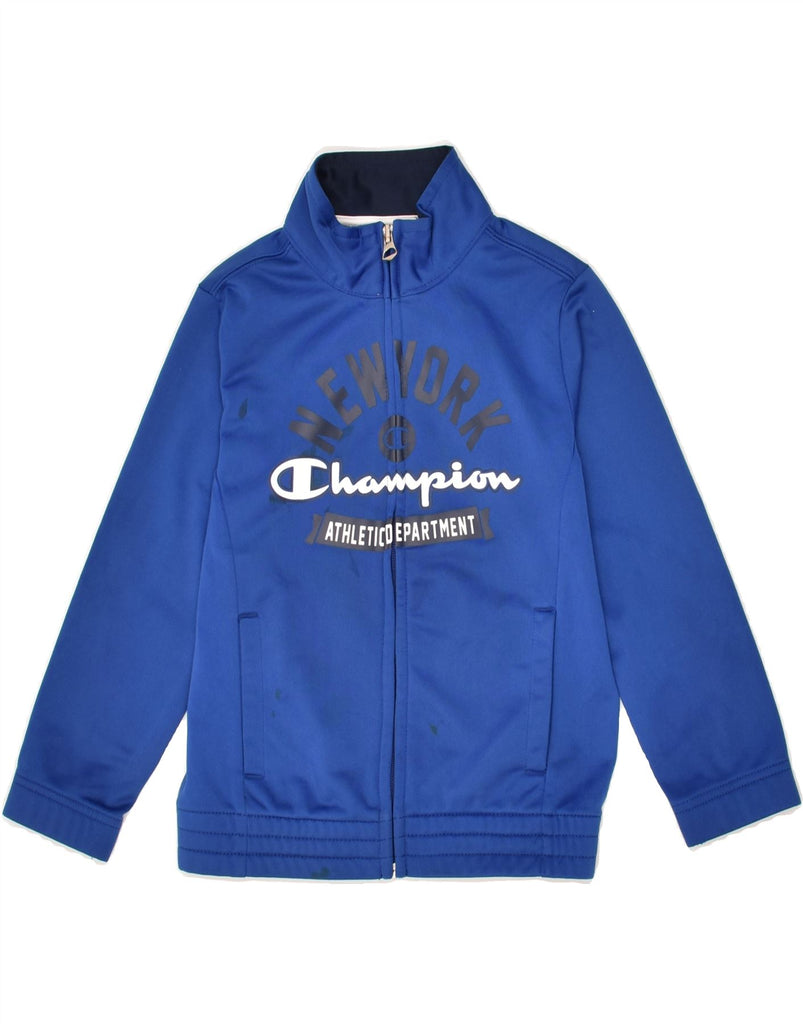 CHAMPION Boys Graphic Tracksuit Top Jacket 3-4 Years 2XS Blue Polyester | Vintage Champion | Thrift | Second-Hand Champion | Used Clothing | Messina Hembry 