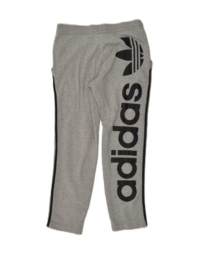 ADIDAS Mens Graphic Tracksuit Trousers Small Grey Cotton | Vintage Adidas | Thrift | Second-Hand Adidas | Used Clothing | Messina Hembry 