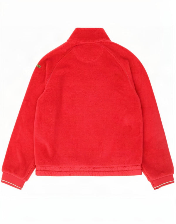 Champion Womens Zip Neck Fleece Jumper UK 16 Large Red Polyester