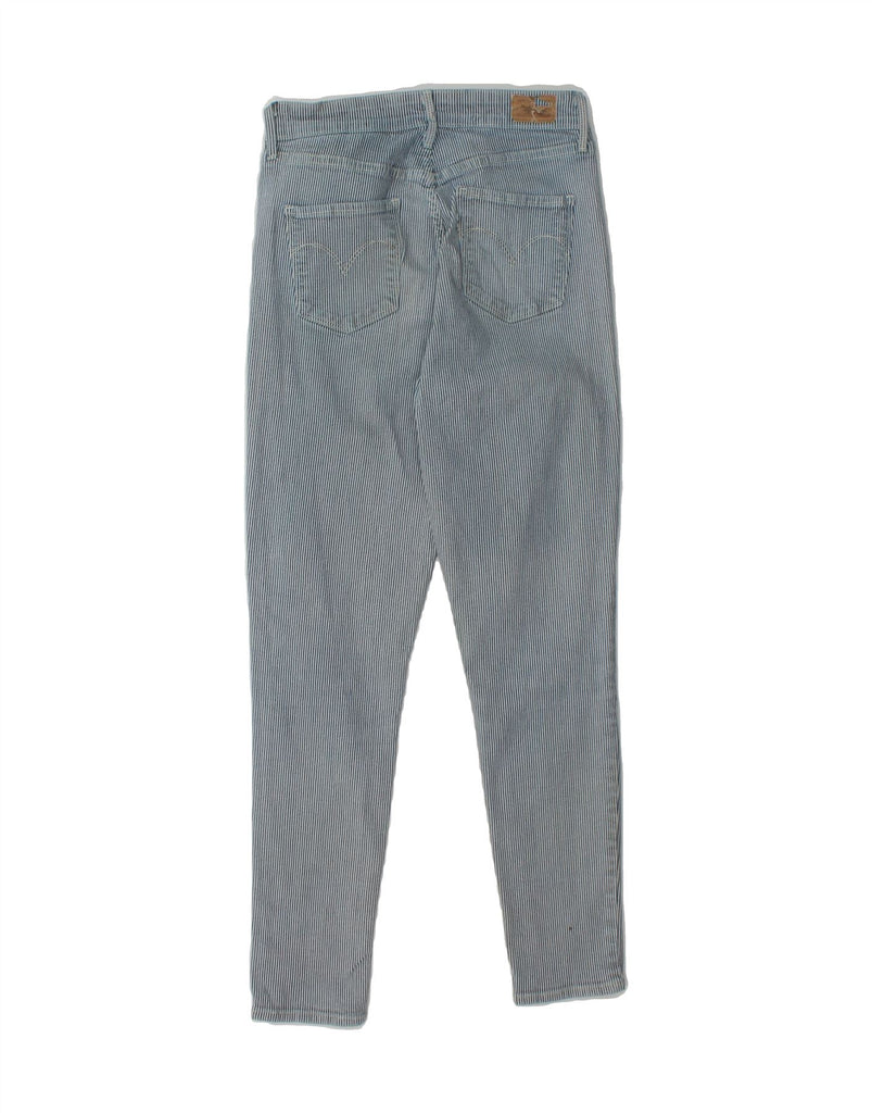 LEVI'S Womens Skinny Casual Trousers W28 L28 Blue Striped Cotton Vintage Levi's and Second-Hand Levi's from Messina Hembry 