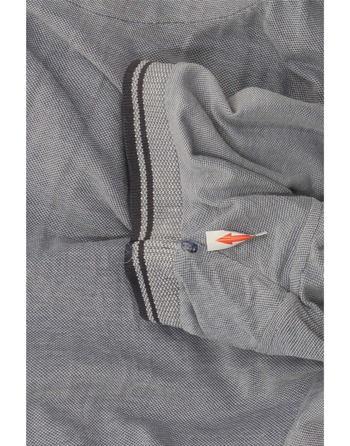 Refrigue Mens Polo Shirt Medium Blue Cotton