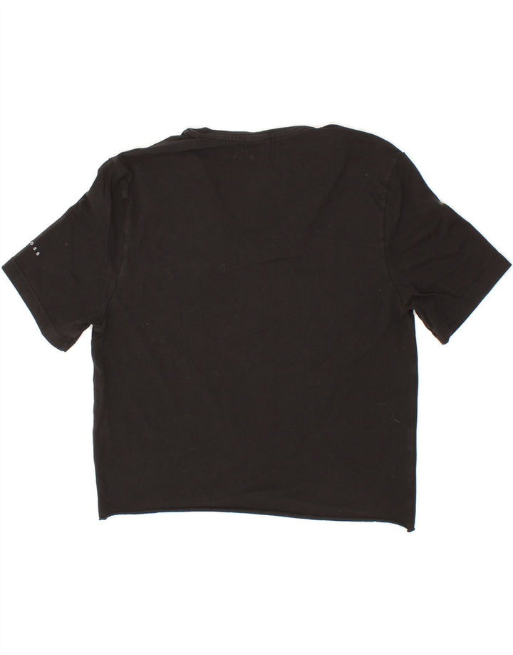 HUGO BOSS Womens T-Shirt Top UK 12 Medium Black Cotton Vintage Hugo Boss and Second-Hand Hugo Boss from Messina Hembry 