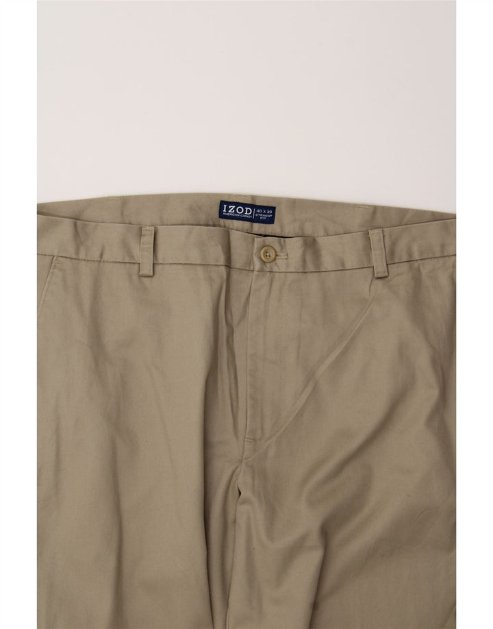 IZOD Mens Straight Chino Trousers W40 L30 Grey Cotton Vintage Izod and Second-Hand Izod from Messina Hembry 
