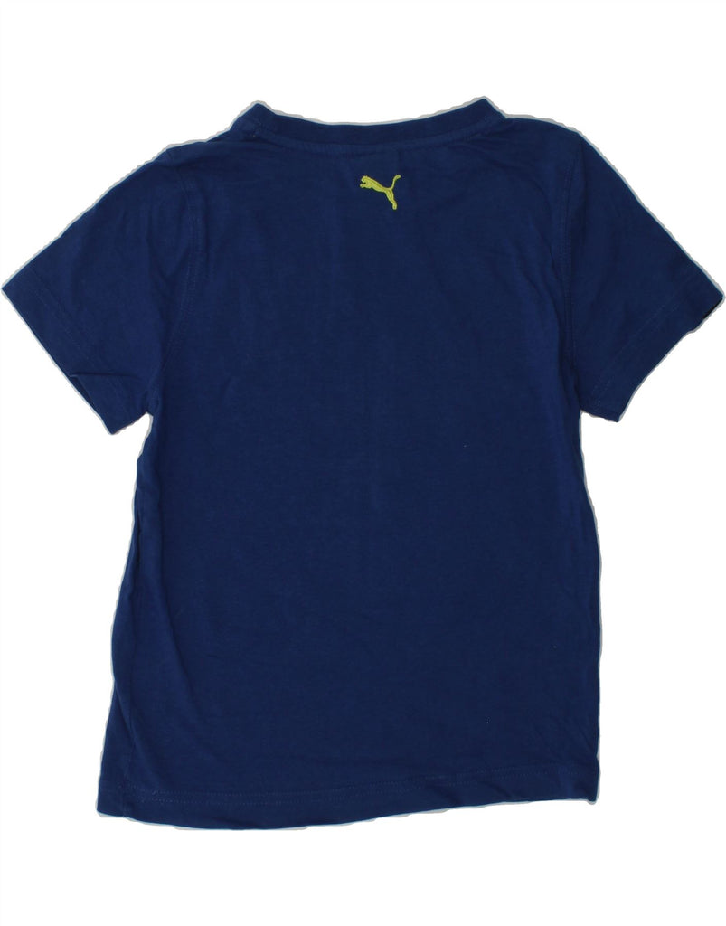 PUMA Boys Graphic T-Shirt Top 7-8 Years Blue | Vintage Puma | Thrift | Second-Hand Puma | Used Clothing | Messina Hembry 