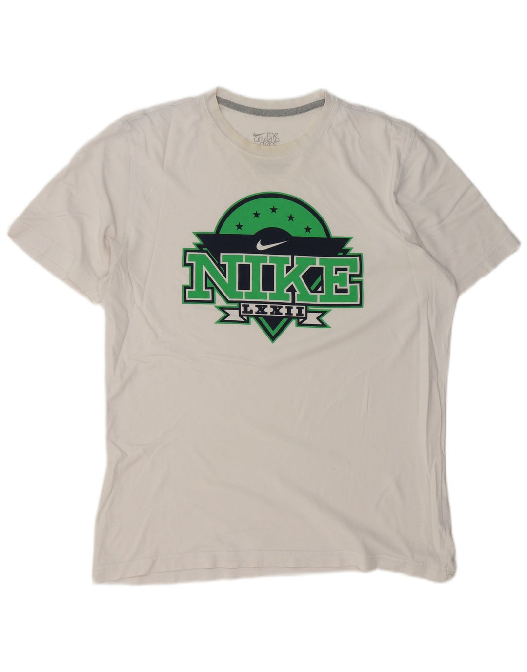 NIKE Mens Coupe Standard Standard Fit Graphic T-Shirt Top Large White