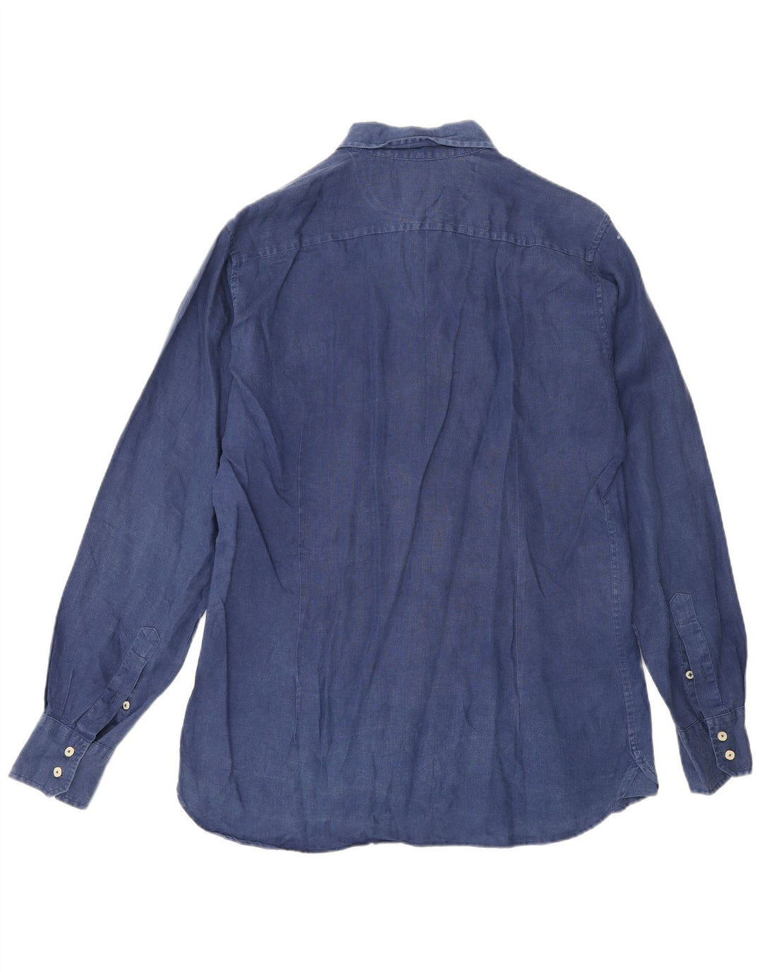 Best Company Mens Shirt Medium Navy Blue Linen