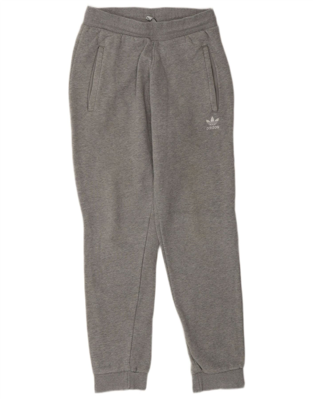 ADIDAS Mens Tracksuit Trousers Joggers Small  Grey Cotton