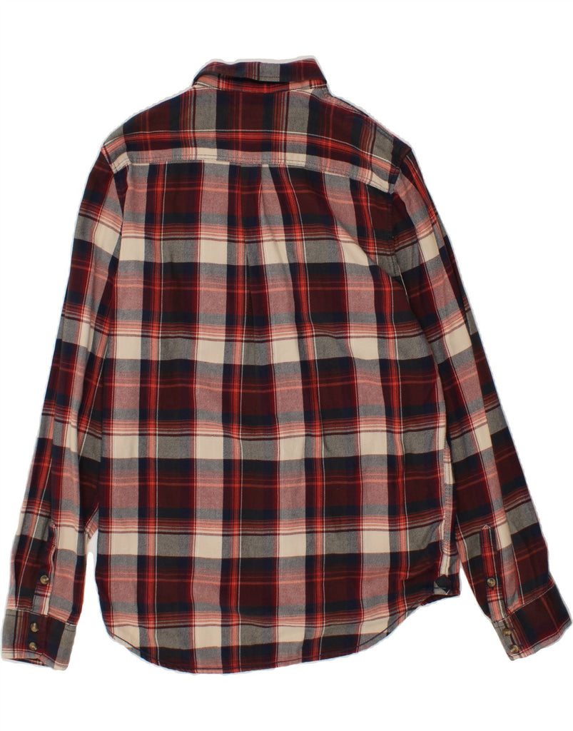 VANS Mens Flannel Shirt Small Maroon Check Cotton Vintage Vans and Second-Hand Vans from Messina Hembry 