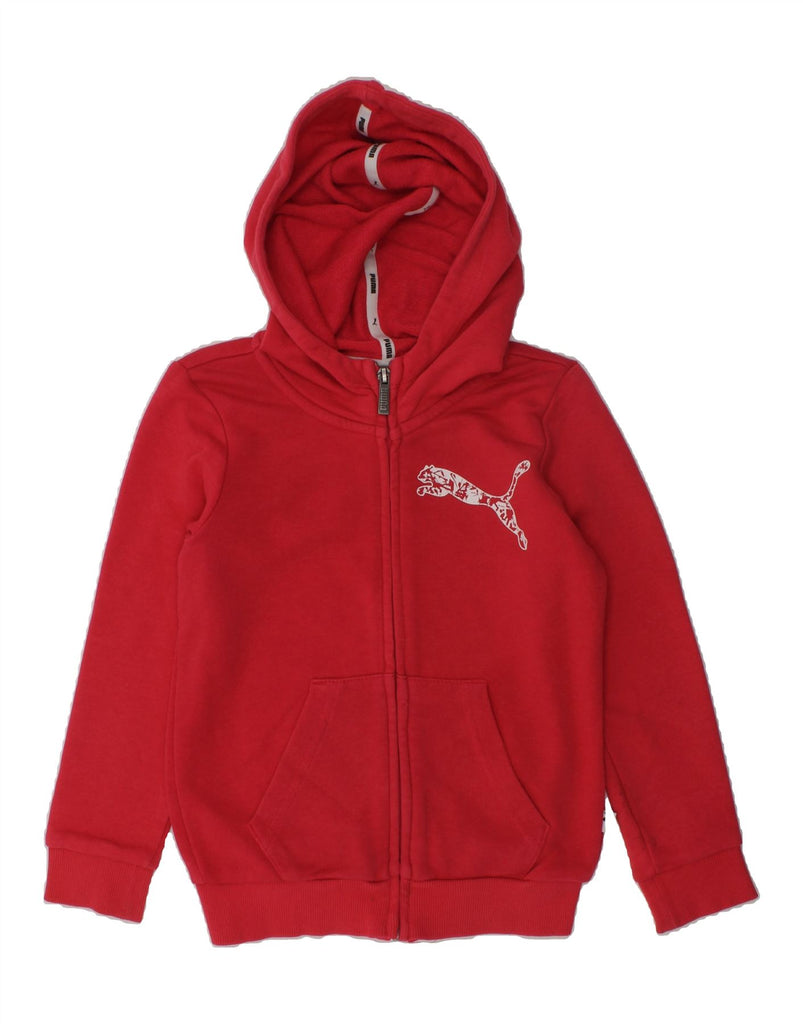 PUMA Girls Zip Hoodie Sweater 3-4 Years Red Cotton | Vintage Puma | Thrift | Second-Hand Puma | Used Clothing | Messina Hembry 