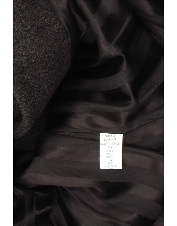 Vintage Womens Overcoat UK 10 Small Grey Wool