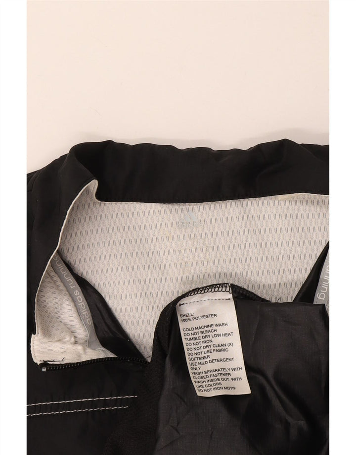 ADIDAS Mens Tracksuit Top Jacket Large Black Polyester