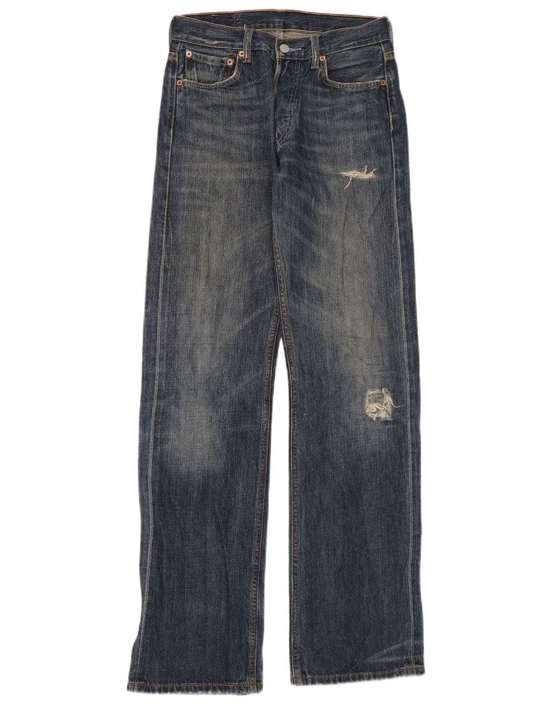 Levi's Mens Distressed Wide Leg Jeans W29 L34 Blue Cotton