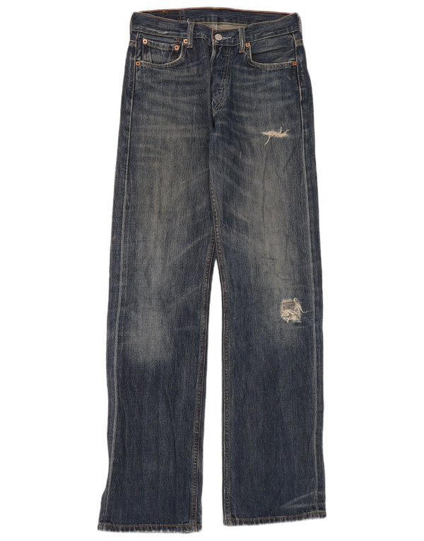 Levi's Mens Distressed Wide Leg Jeans W29 L34 Blue Cotton