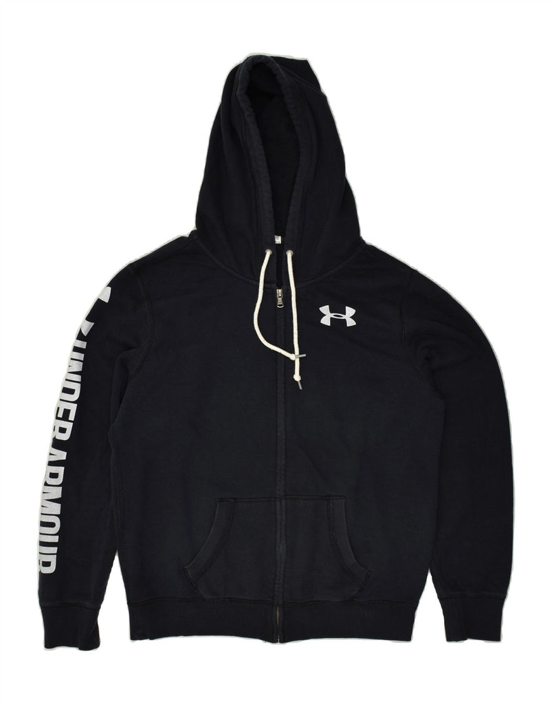 UNDER ARMOUR Mens Graphic Zip Hoodie Sweater Medium Navy Blue | Vintage Under Armour | Thrift | Second-Hand Under Armour | Used Clothing | Messina Hembry 