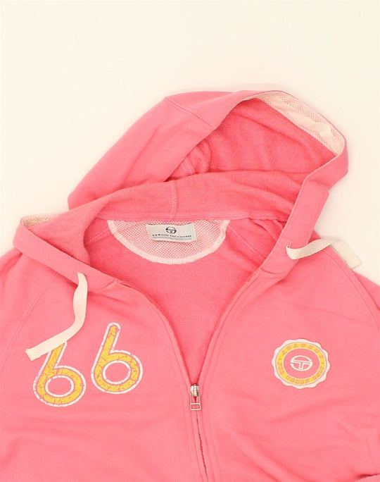 HELLY HANSEN Womens Graphic Sweatshirt Jumper UK 12 Medium Pink Cotton, Vintage & Second-Hand Clothing Online