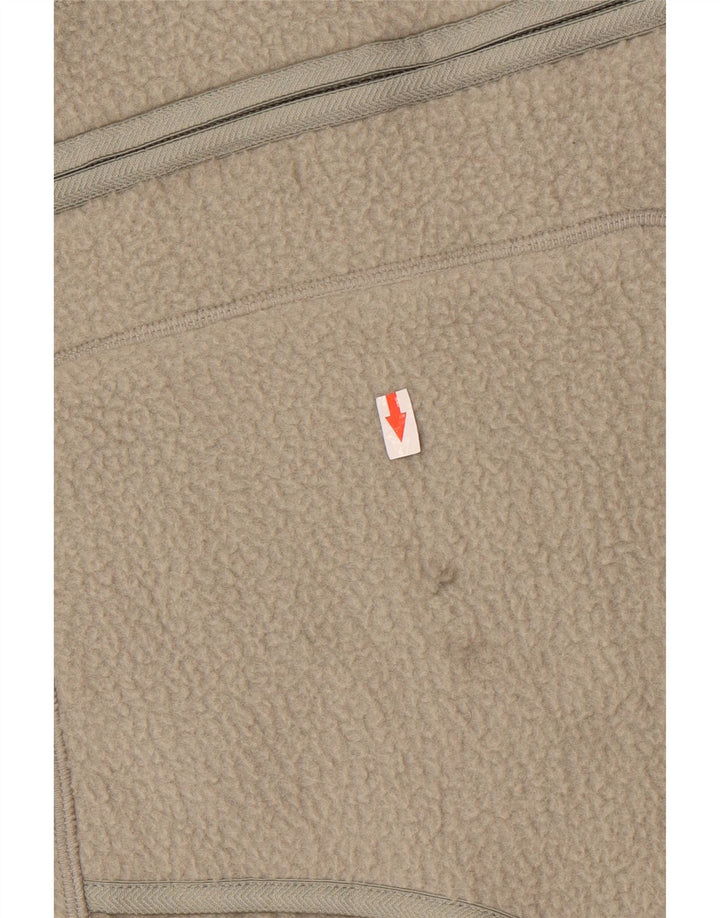 Marks & Spencer Womens Fleece Jacket UK 14 Medium Khaki Polyester