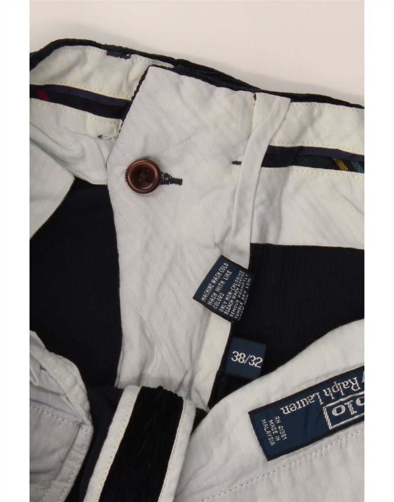 POLO RALPH LAUREN Mens Corduroy Cropped Trousers W38 L26  Navy Blue Vintage Polo Ralph Lauren and Second-Hand Polo Ralph Lauren from Messina Hembry 
