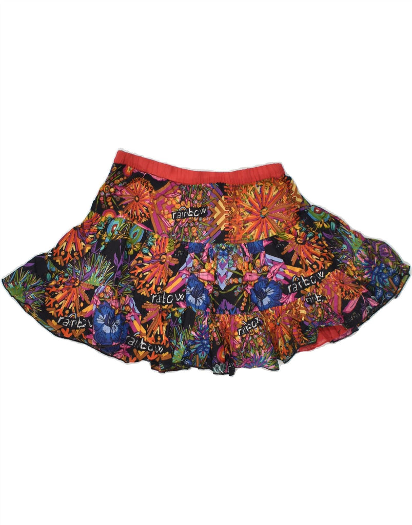 DESIGUAL Girls A-Line Skirt 13-14 Years W28  Multicoloured Floral Cotton | Vintage Desigual | Thrift | Second-Hand Desigual | Used Clothing | Messina Hembry 