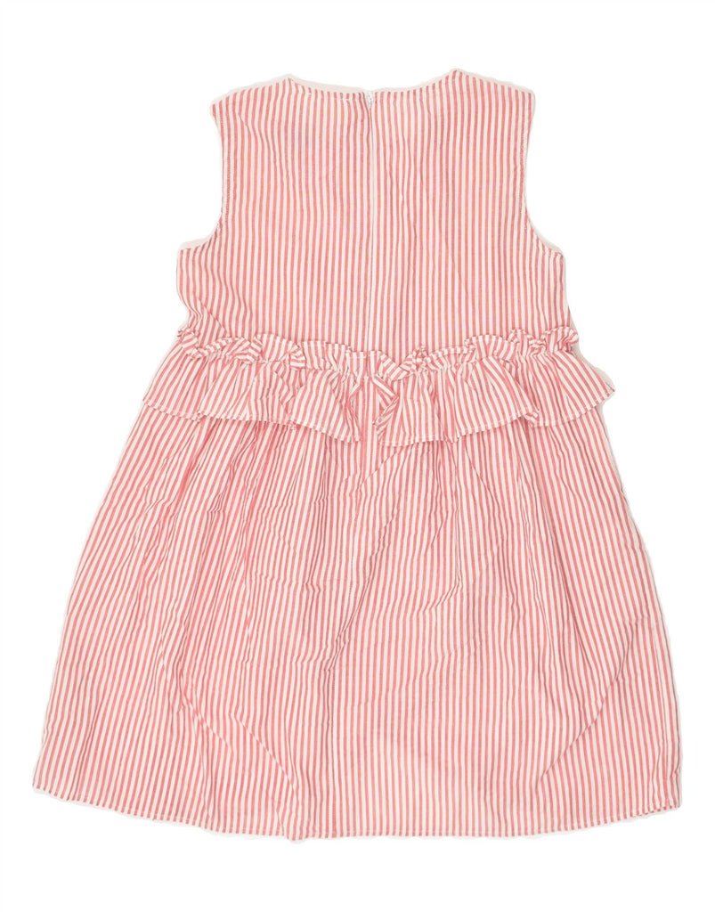 VINTAGE Girls Ruffle Sleeveless A-Line Dress 11-12 Years Pink Pinstripe | Vintage Vintage | Thrift | Second-Hand Vintage | Used Clothing | Messina Hembry 