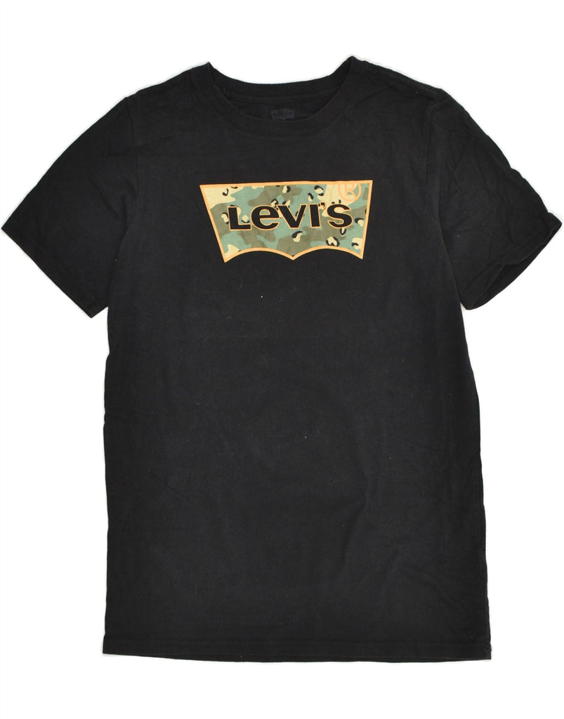 LEVI'S Boys Graphic T-Shirt Top 13-14 Years XL Black Cotton | Vintage Levi's | Thrift | Second-Hand Levi's | Used Clothing | Messina Hembry 