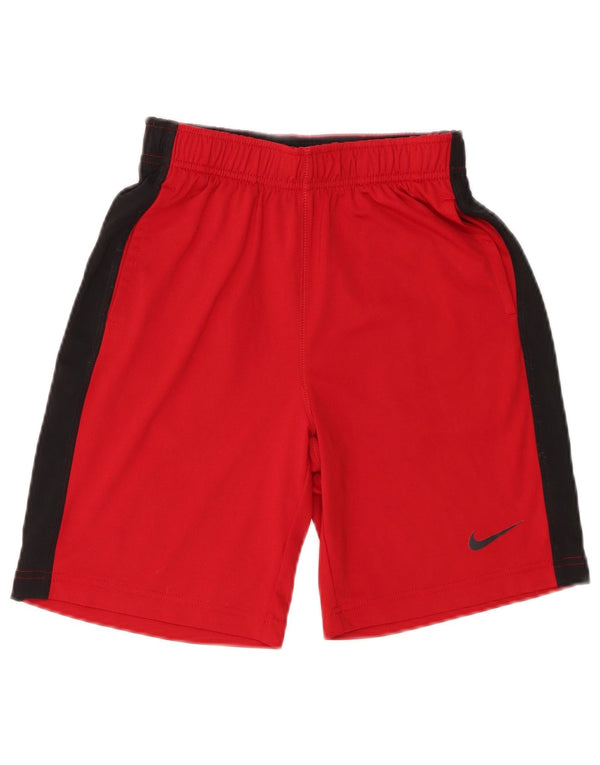 Nike Boys Sport Shorts 10-11 Years Medium Red Colourblock Sports