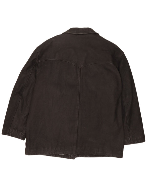 Vintage Mens Leather Jacket UK 42 XL Black