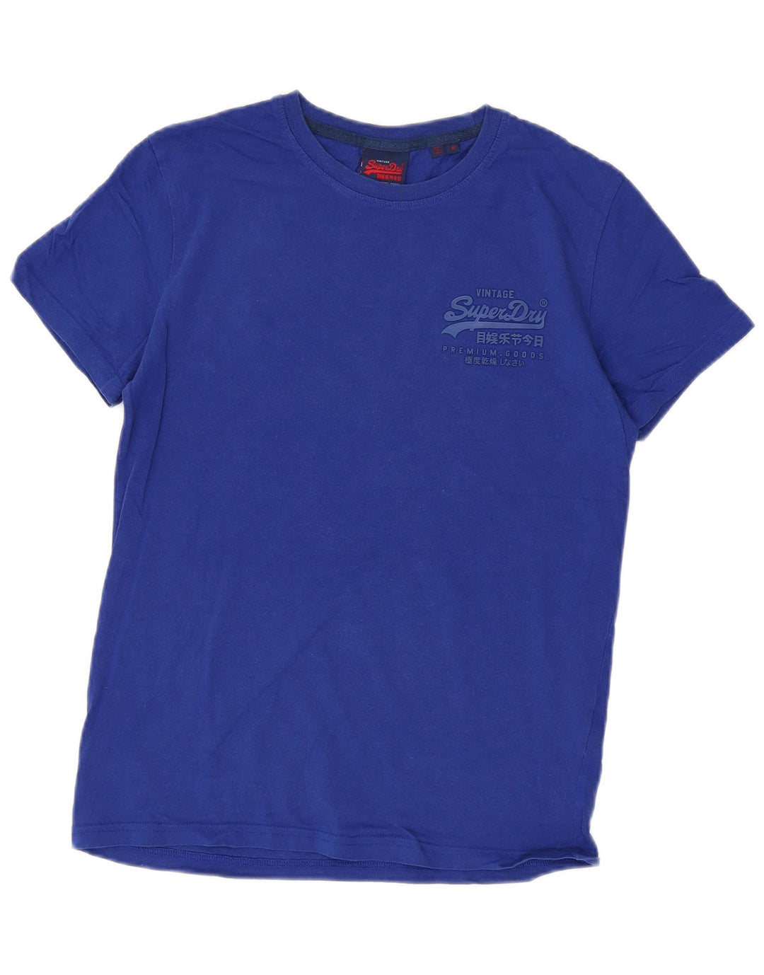 Superdry Mens T-Shirt Top Medium Blue Cotton