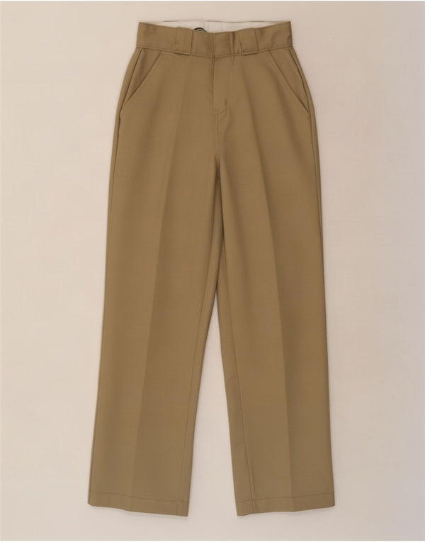 Dickies Womens Straight Chino Trousers W24 L26 Beige Polyester