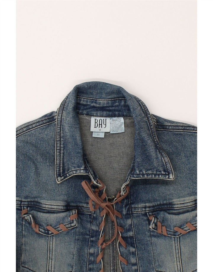 BAY Girls Denim Jacket 11-12 Years Blue Cotton Vintage Bay and Second-Hand Bay from Messina Hembry 