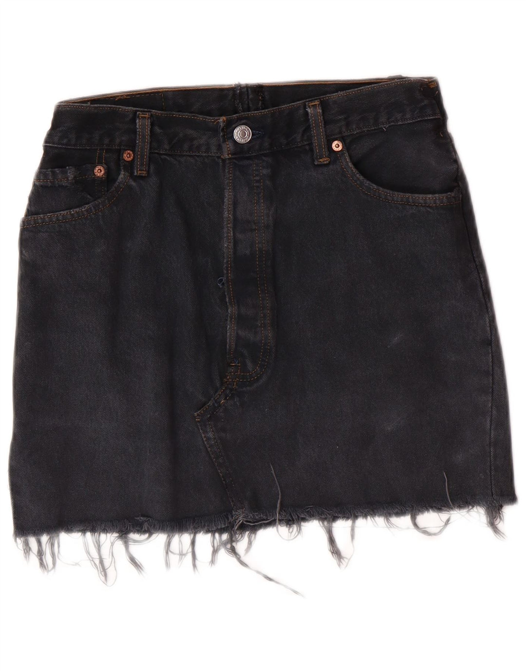 LEVI'S Womens Denim Skirt W28 Medium Grey