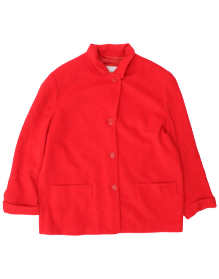 Bogner Womens 4 Button Blazer Jacket UK 18 XL Red