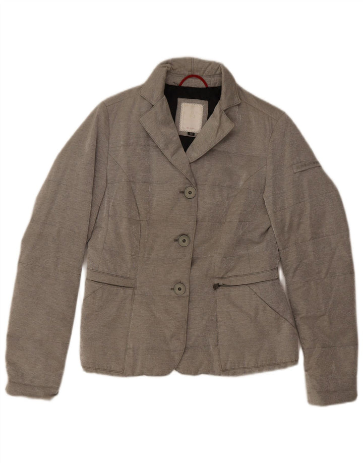 PEUTEREY Womens Padded Jacket IT 44 Medium Grey Cotton