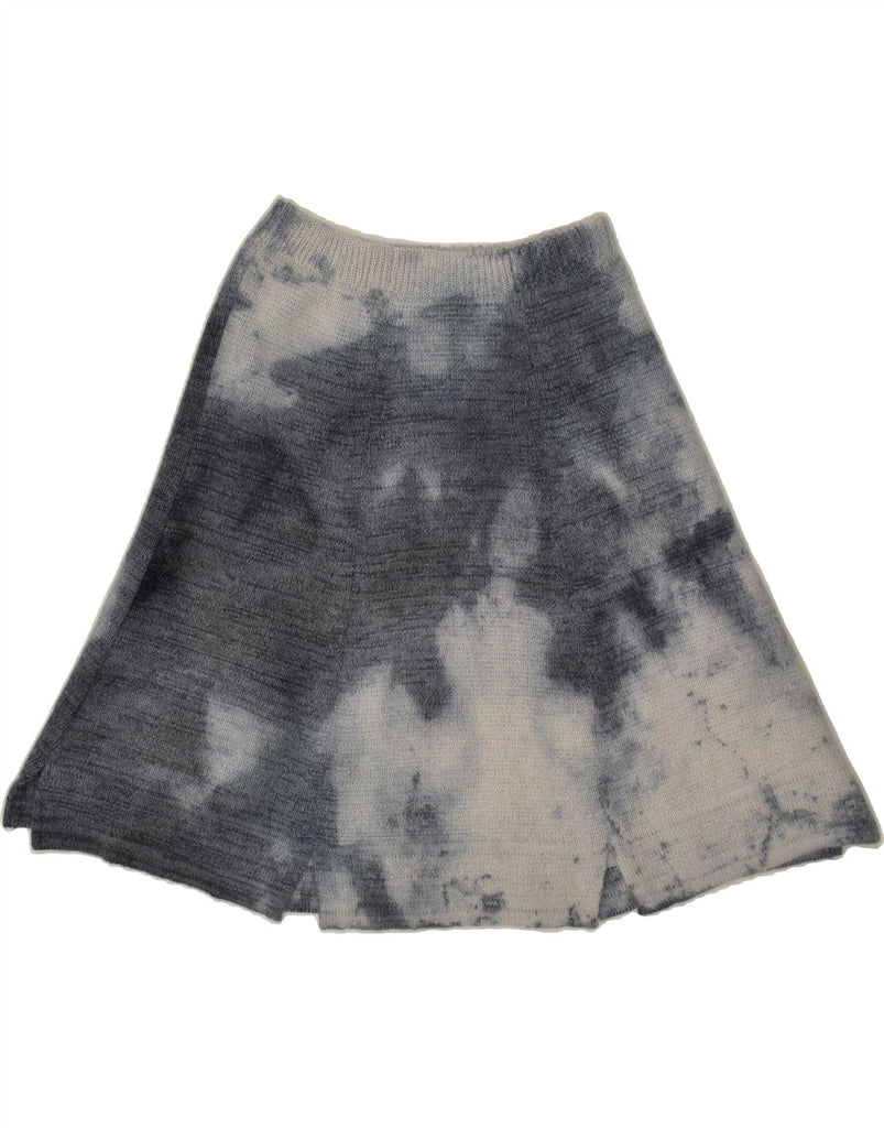 VINTAGE Womens A-Line Skirt W32 Large  Grey Tie Dye | Vintage Vintage | Thrift | Second-Hand Vintage | Used Clothing | Messina Hembry 