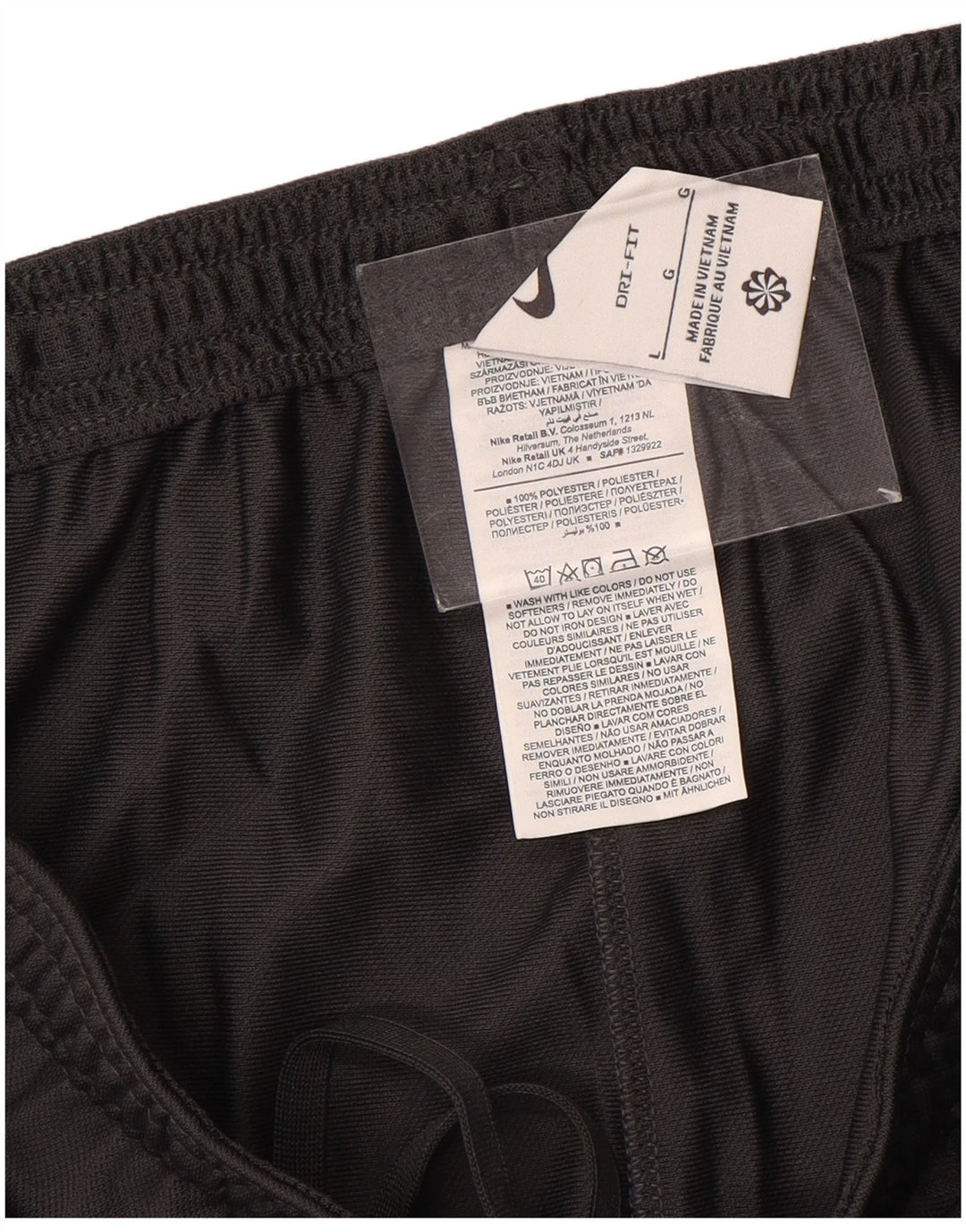 NIKE Mens Dri Fit Tracksuit Trousers Large Grey Polyester