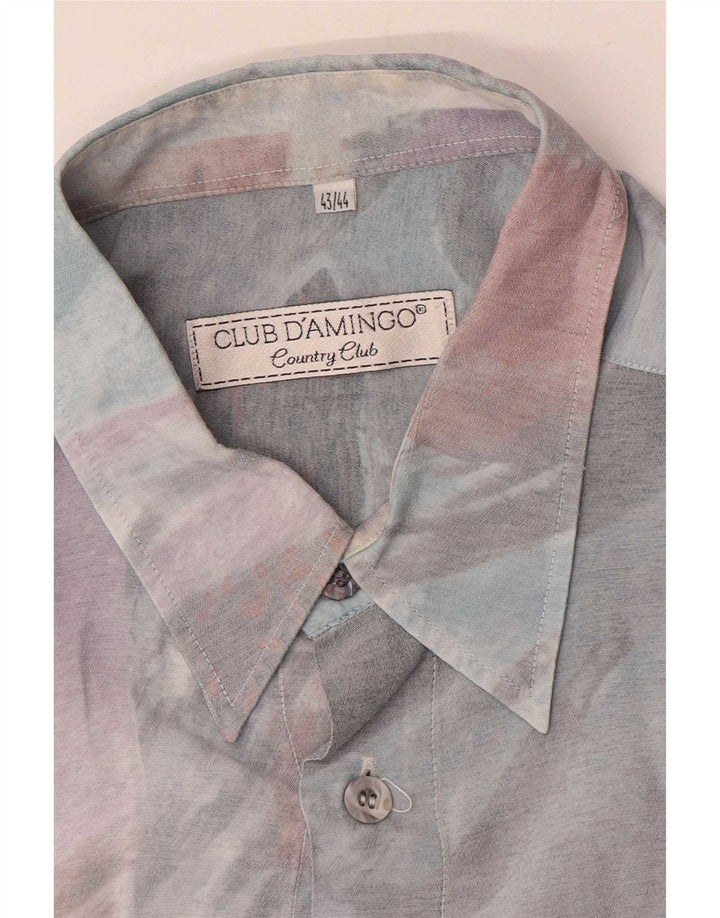 Club D'Amingo Mens Abstract Pattern Shirt Size 43/44 XL Multicoloured
