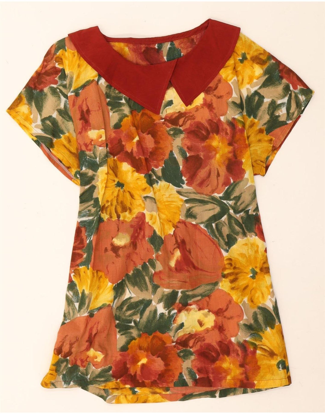 Vintage Womens A-Line Dress UK 14 Medium Multicoloured Floral