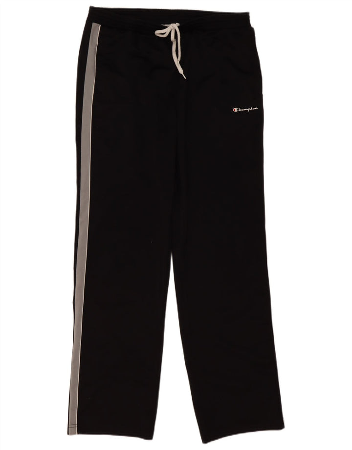 Champion Mens Tracksuit Trousers Large Black Colourblock Polyester